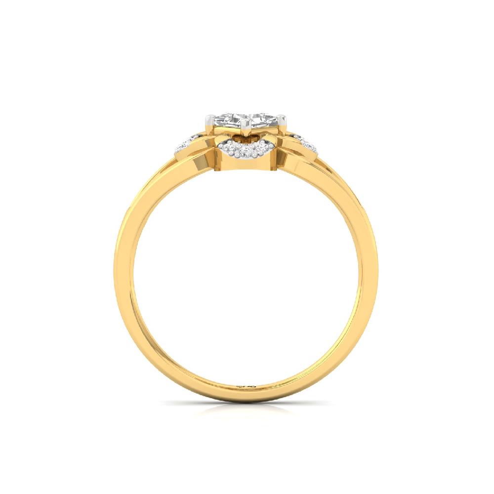 Princess Cut Lab Grown Diamond Floral Ring