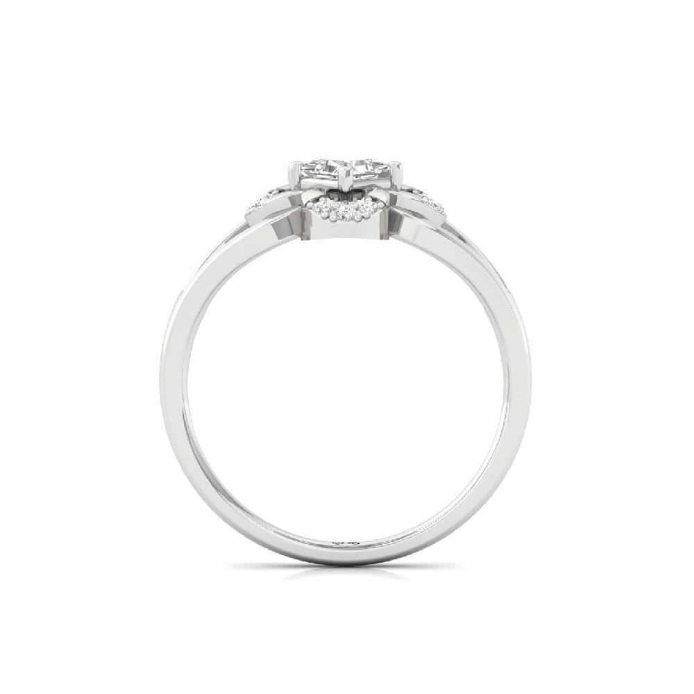 Princess Cut Lab Grown Diamond Floral Ring