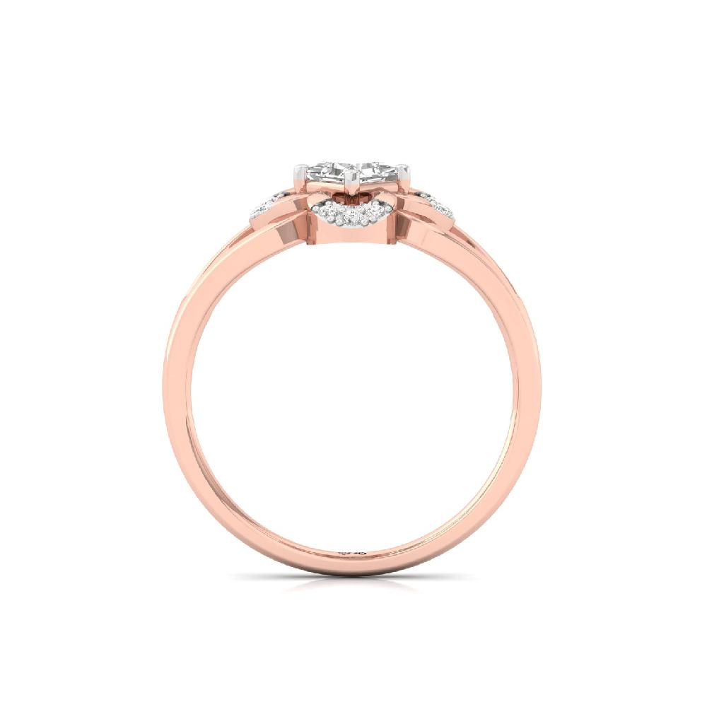 Princess Cut Lab Grown Diamond Floral Ring