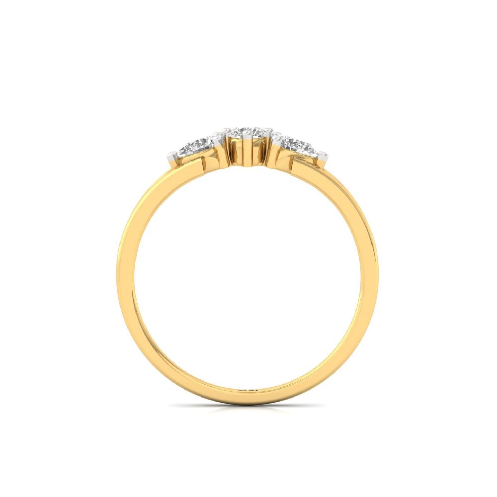 Trio Pear Cut CVD Diamond Ring