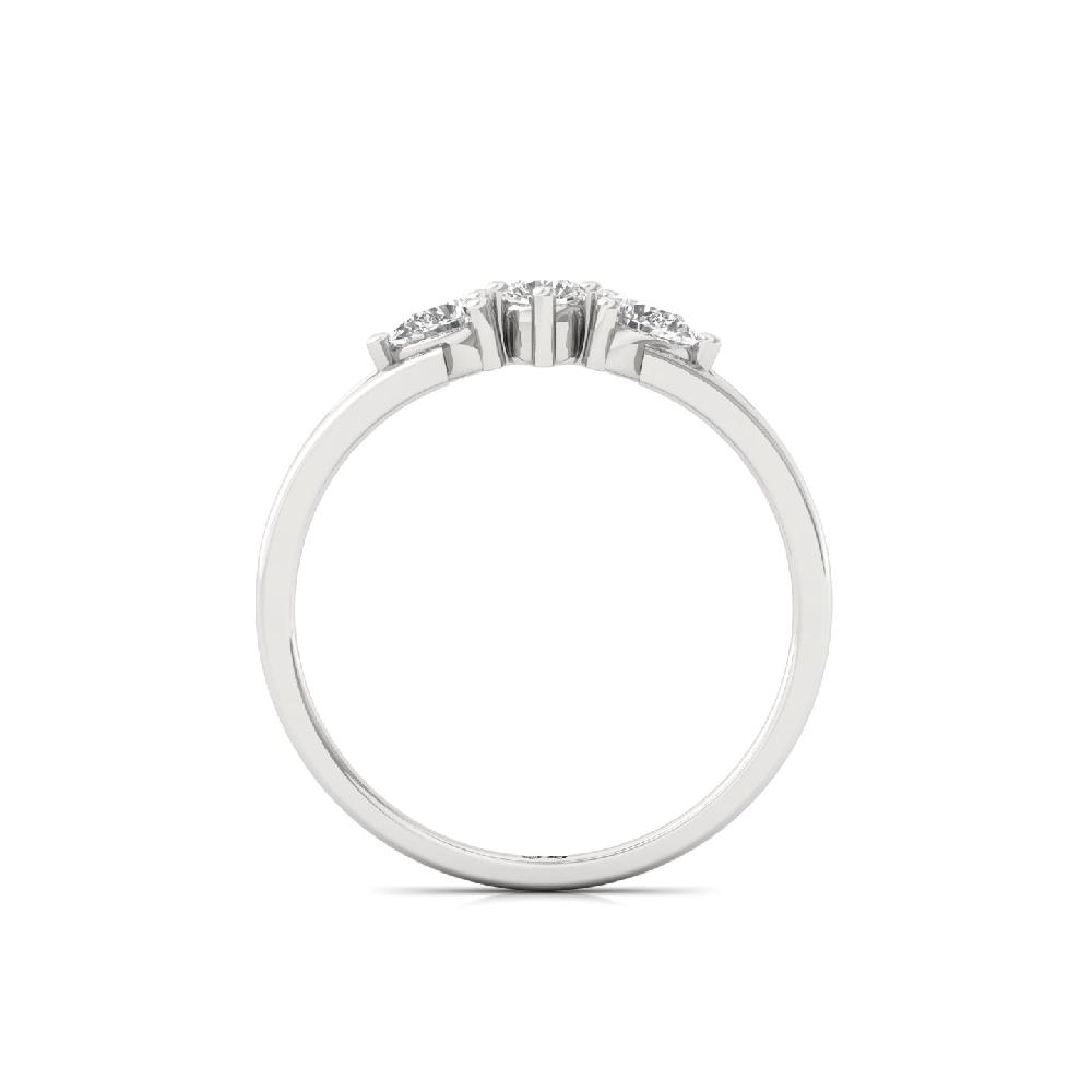 Trio Pear Cut CVD Diamond Ring