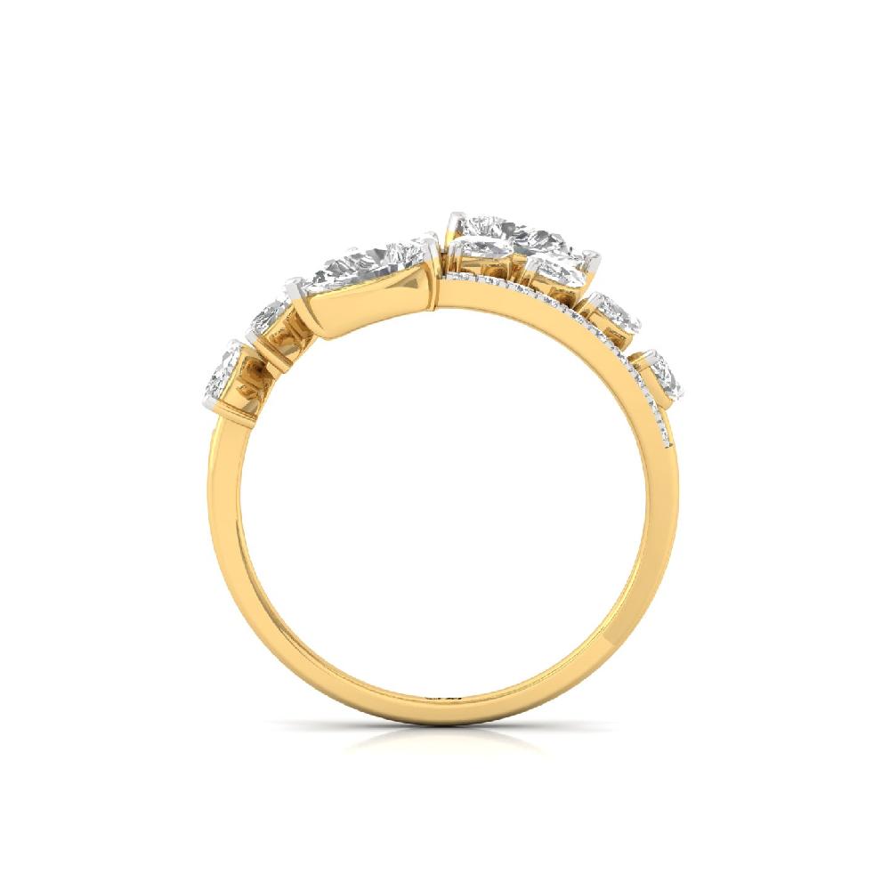 Open Wrap Pear-Marquise CVD Diamond Ring