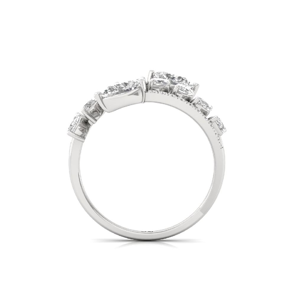 Open Wrap Pear-Marquise CVD Diamond Ring