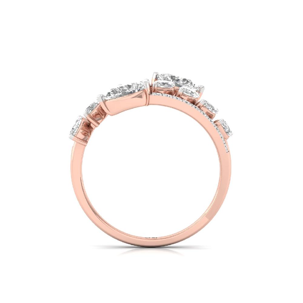 Open Wrap Pear-Marquise CVD Diamond Ring