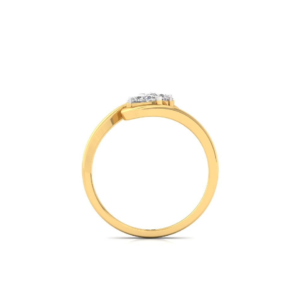Pear-Shaped Twin Stone Open Lab Grown Diamond Ring