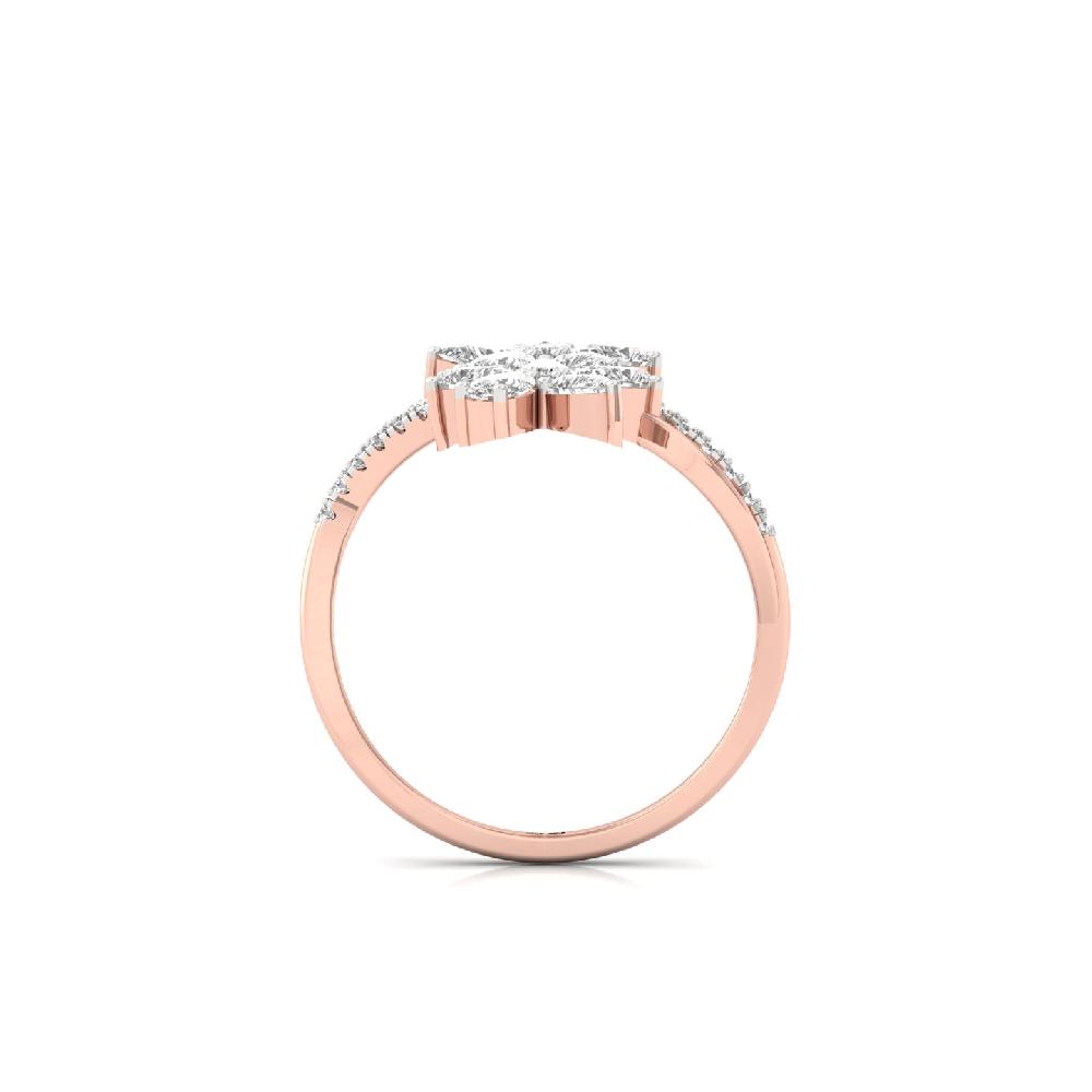 Floral Twin CVD Lab Grown Diamond Ring