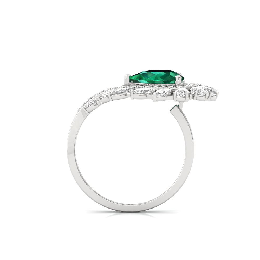 Peacock Pear Lab Grown Diamond Ring