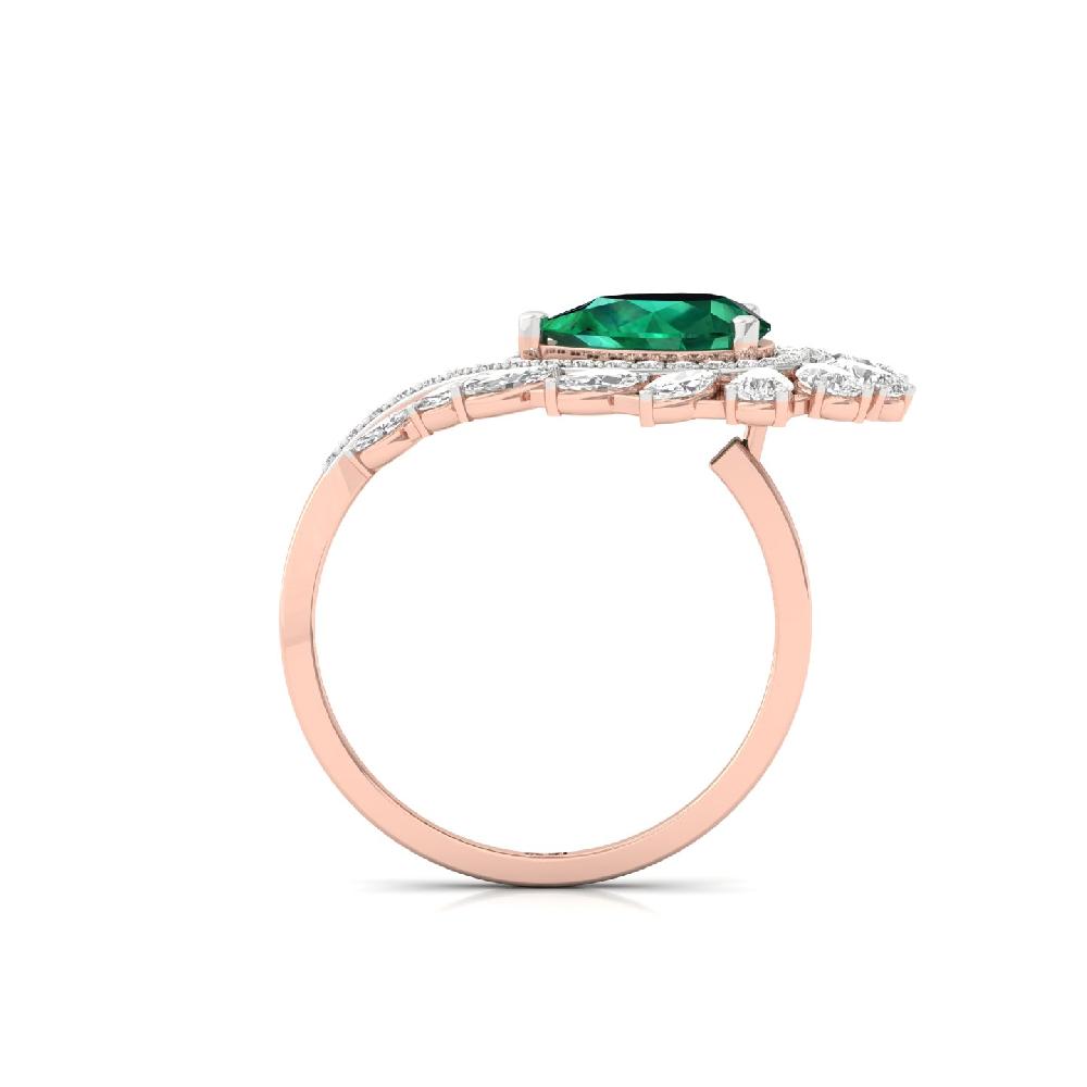 Peacock Pear Lab Grown Diamond Ring