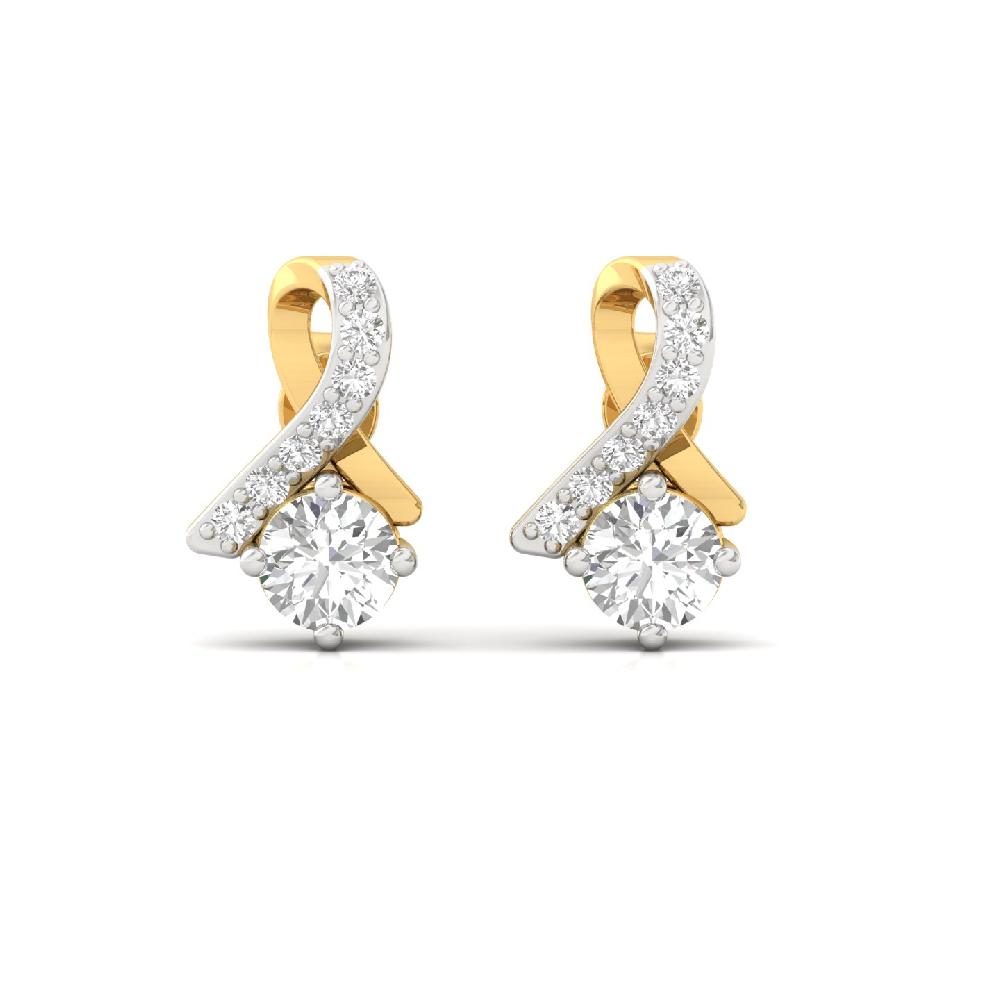 Infinity Curve Lab-Grown Diamond Earring Pair