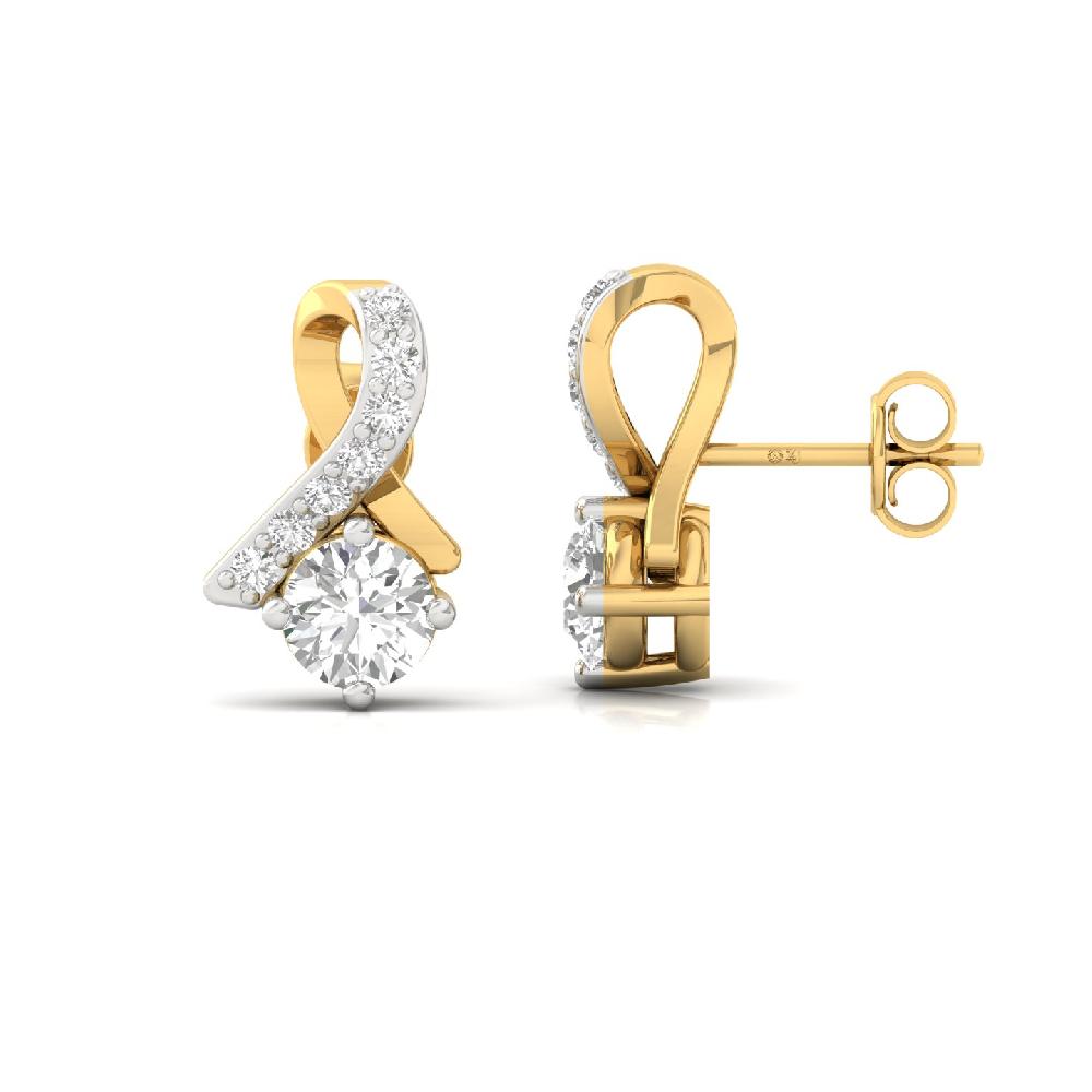 Infinity Curve Lab-Grown Diamond Earring Pair