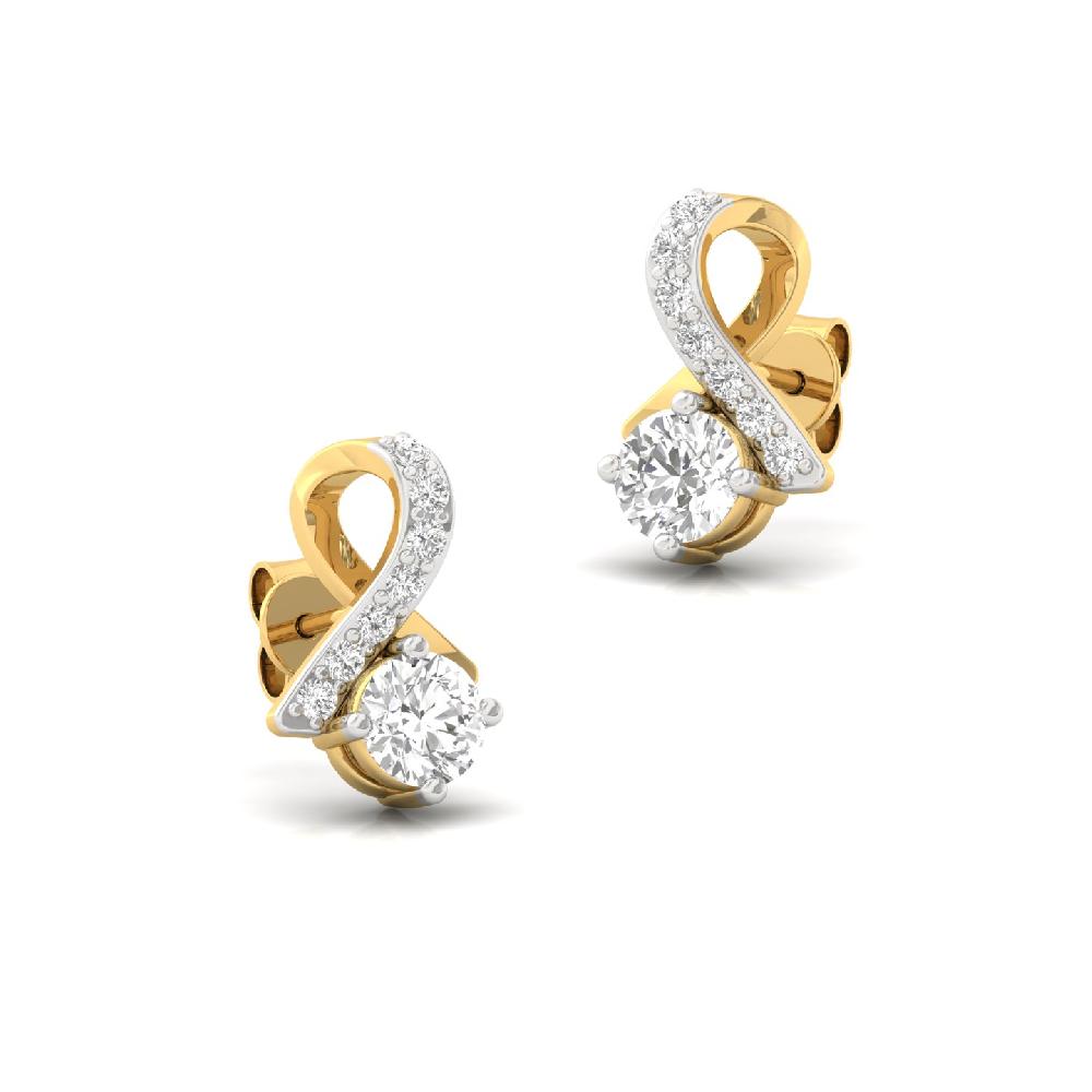 Infinity Curve Lab-Grown Diamond Earring Pair