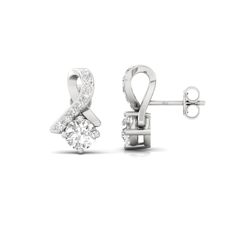 Infinity Curve Lab-Grown Diamond Earring Pair