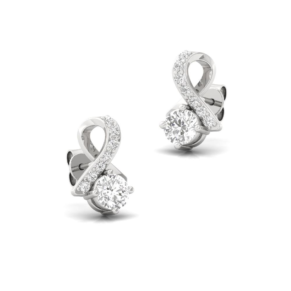 Infinity Curve Lab-Grown Diamond Earring Pair