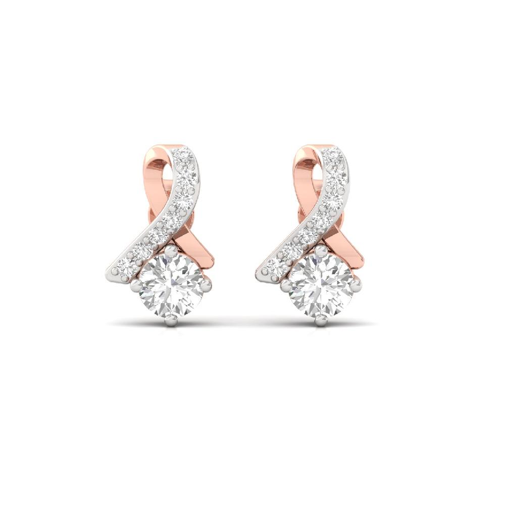 Infinity Curve Lab-Grown Diamond Earring Pair