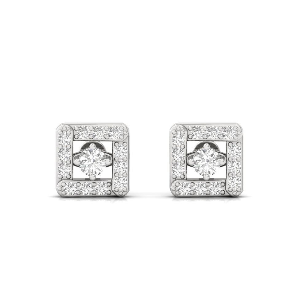 Square Cluster Lab-Grown Diamond Earrings