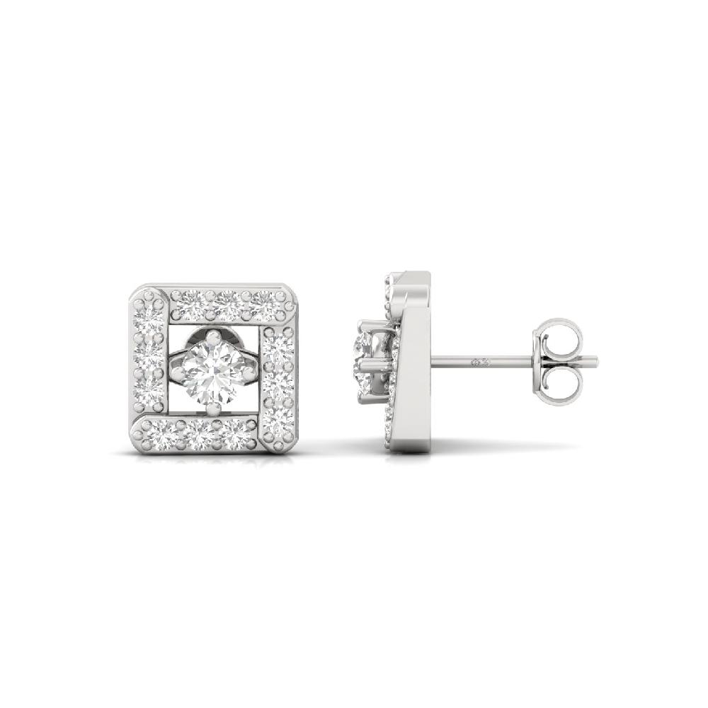Square Cluster Lab-Grown Diamond Earrings