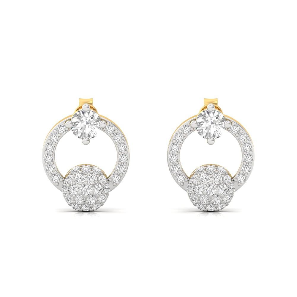 Classic Halo Drop CVD Diamond Earrings