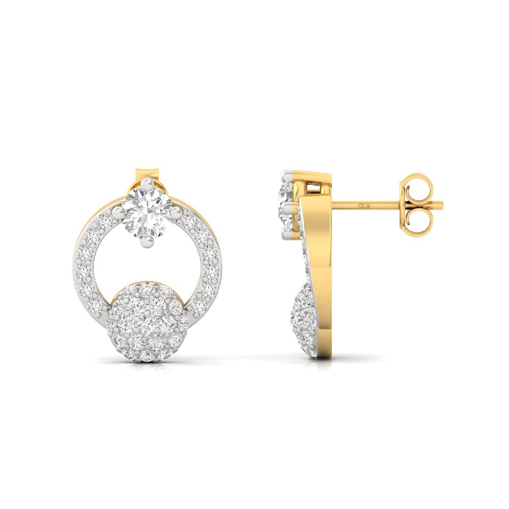 Classic Halo Drop CVD Diamond Earrings