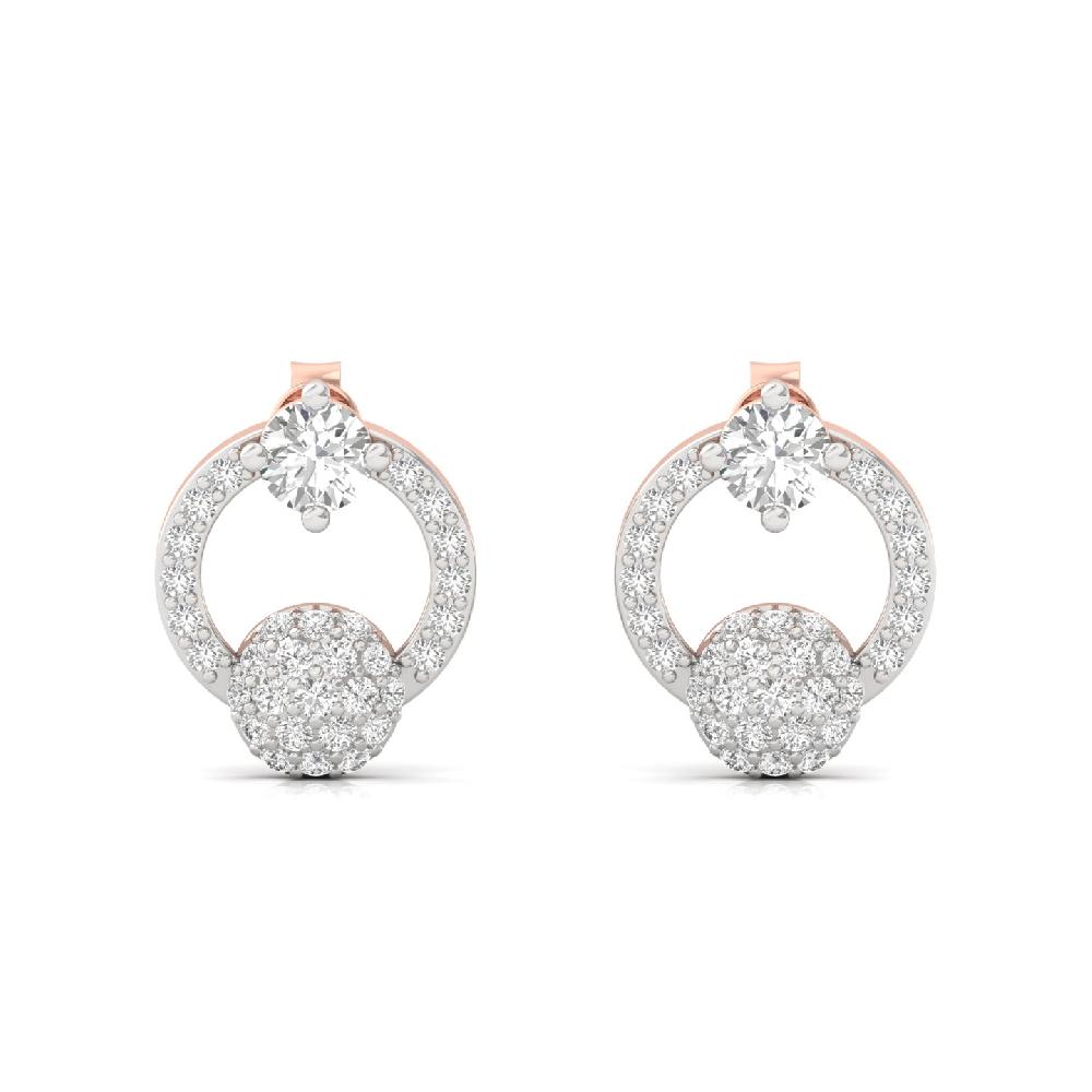 Classic Halo Drop CVD Diamond Earrings