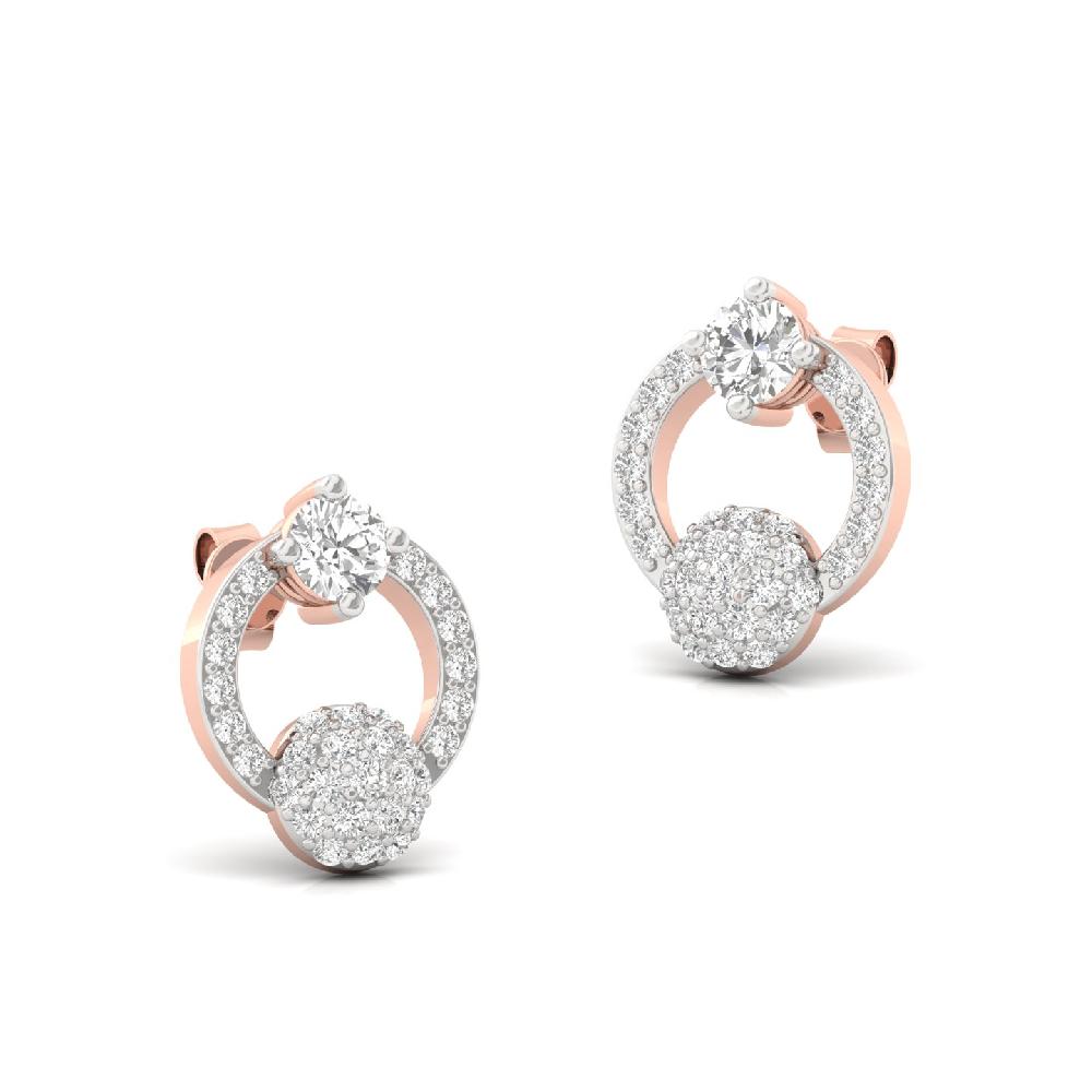 Classic Halo Drop CVD Diamond Earrings