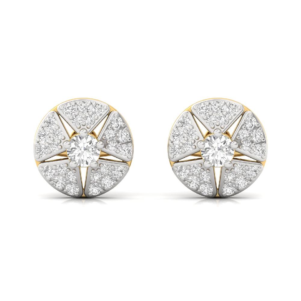 Radiant Starburst Stud CVD Diamond Earrings