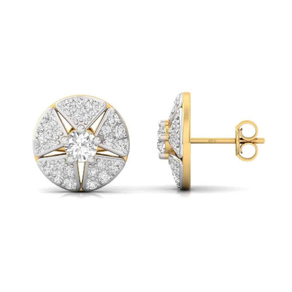 Radiant Starburst Stud CVD Diamond Earrings