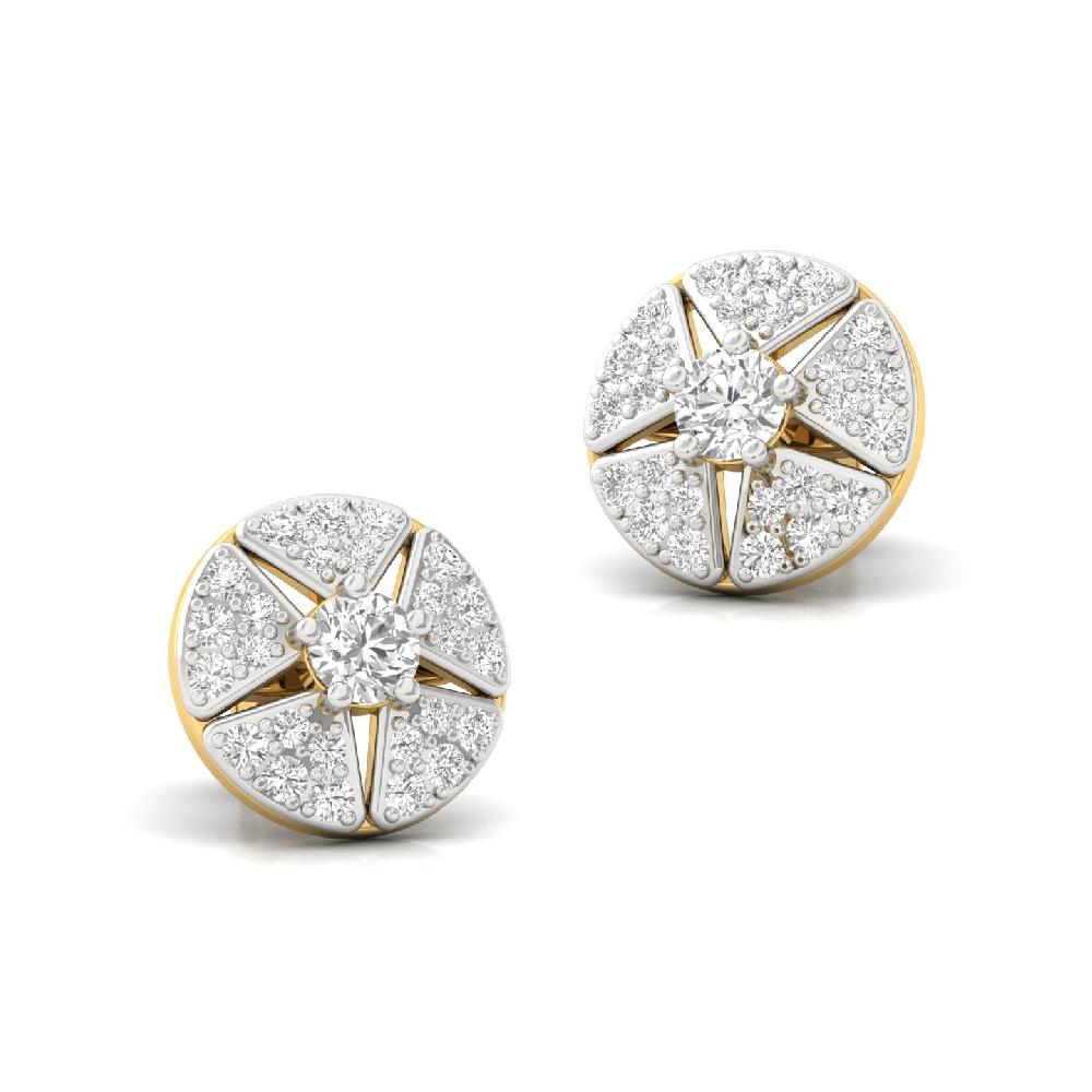 Radiant Starburst Stud CVD Diamond Earrings