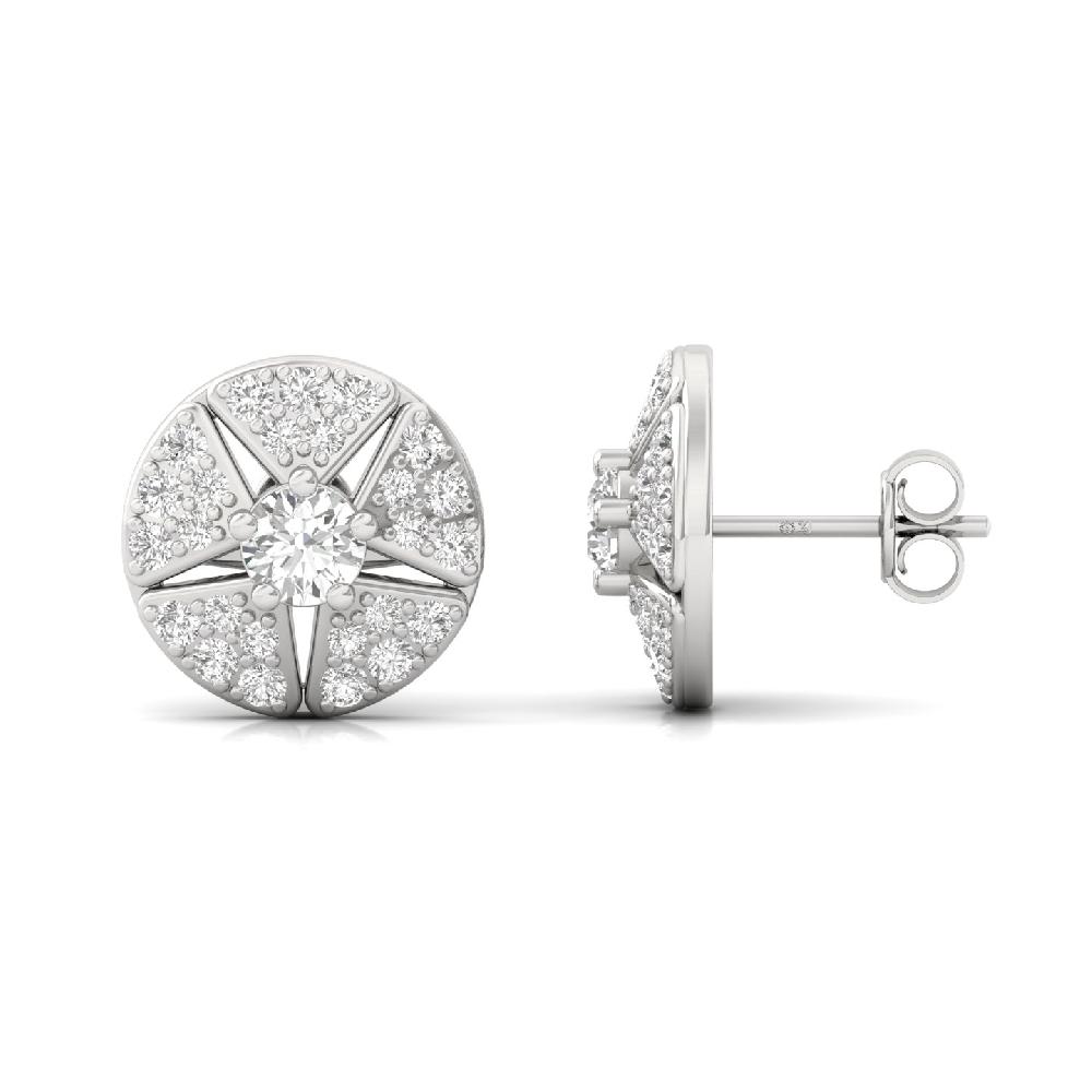 Radiant Starburst Stud CVD Diamond Earrings