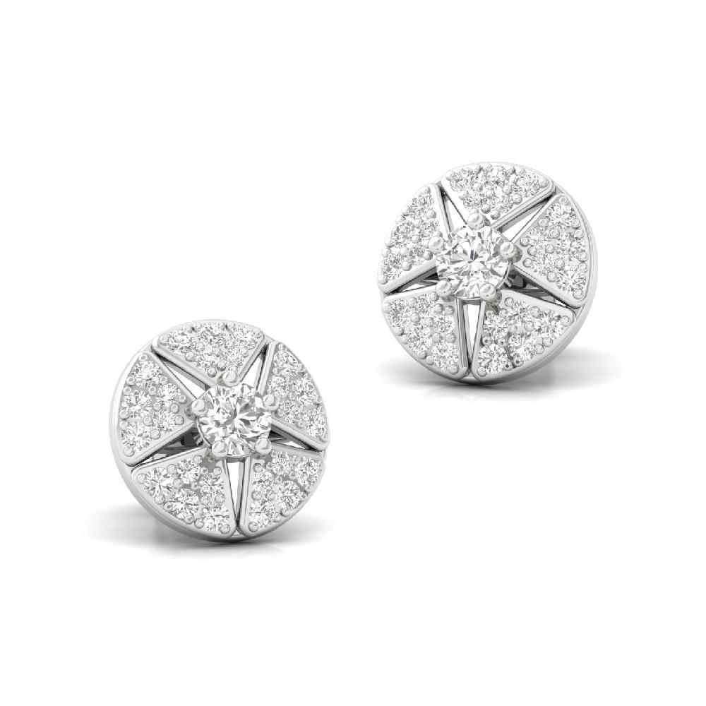 Radiant Starburst Stud CVD Diamond Earrings