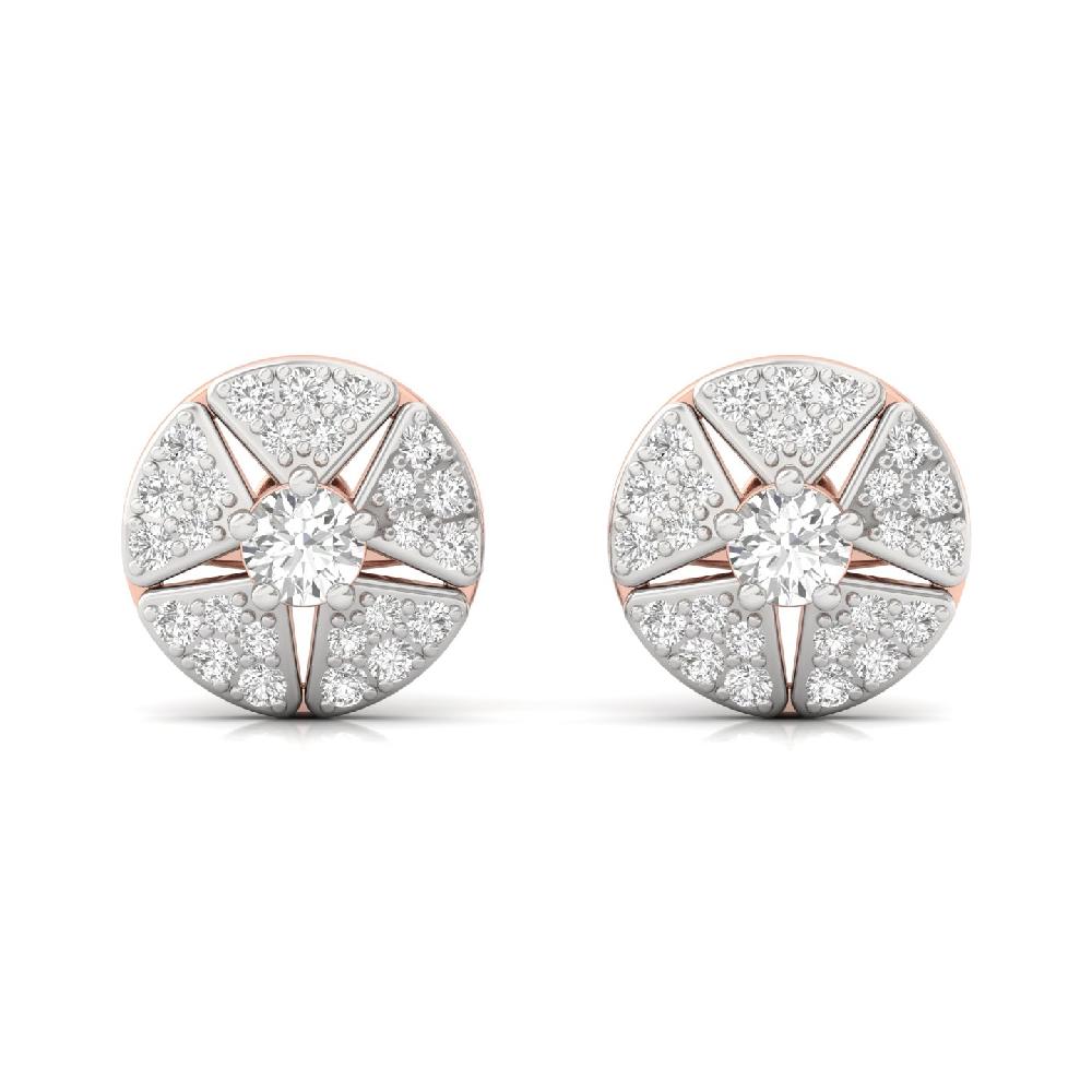 Radiant Starburst Stud CVD Diamond Earrings