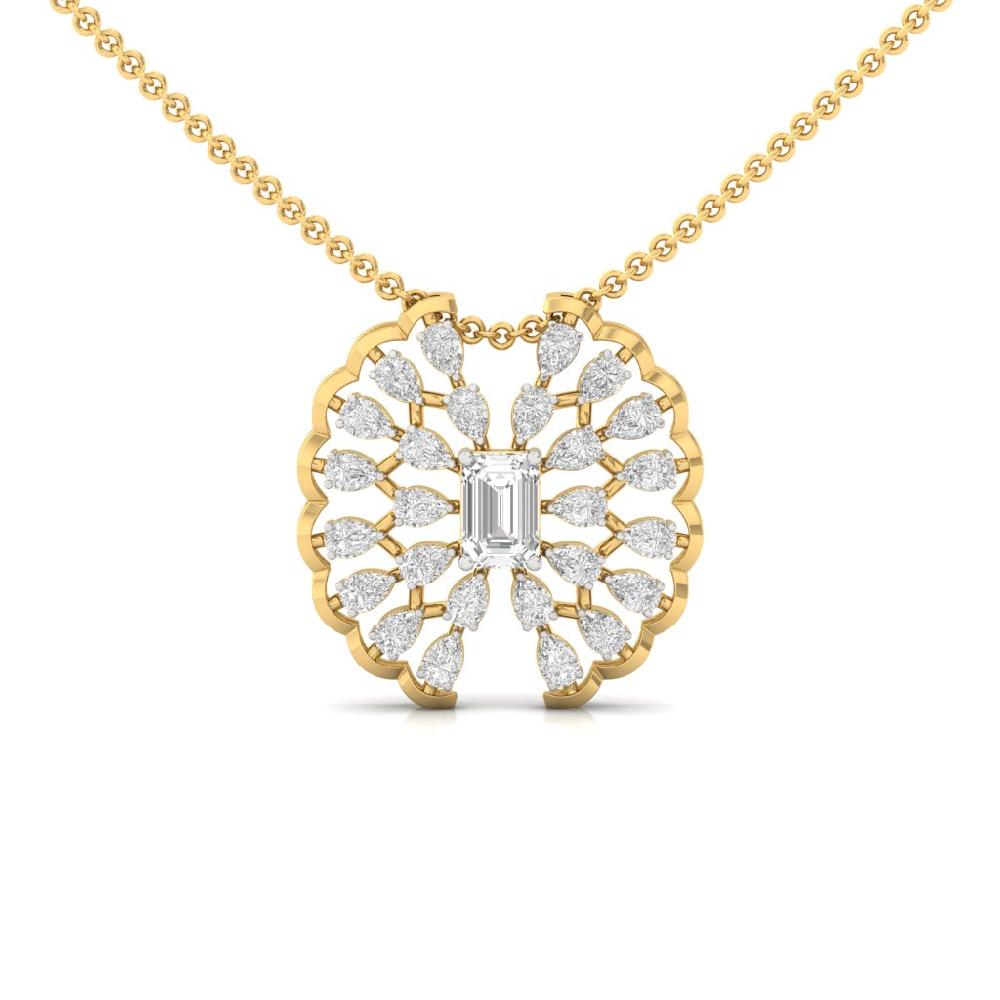 Pear Halo Designer Pendant with Lab Grown Diamonds