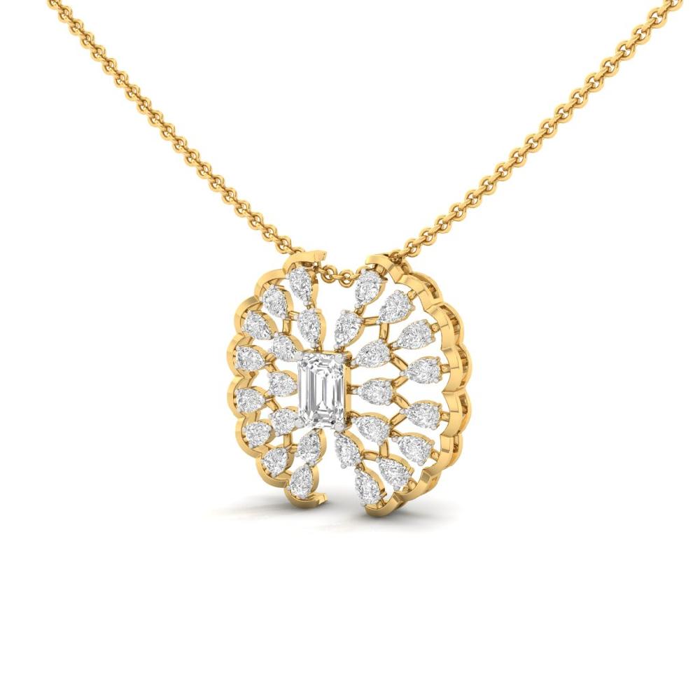 Pear Halo Designer Pendant with Lab Grown Diamonds