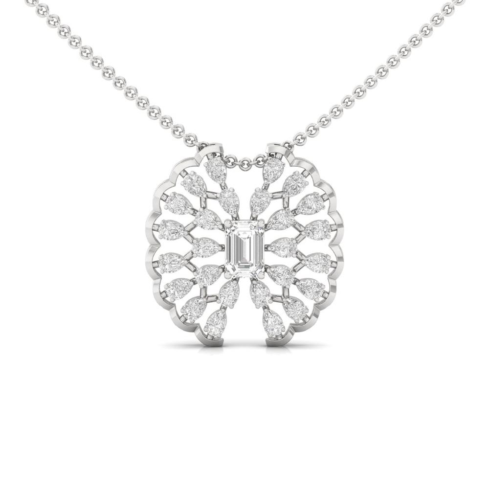 Pear Halo Designer Pendant with Lab Grown Diamonds