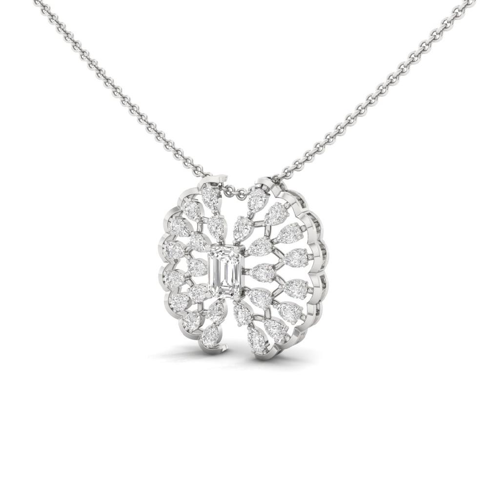 Pear Halo Designer Pendant with Lab Grown Diamonds
