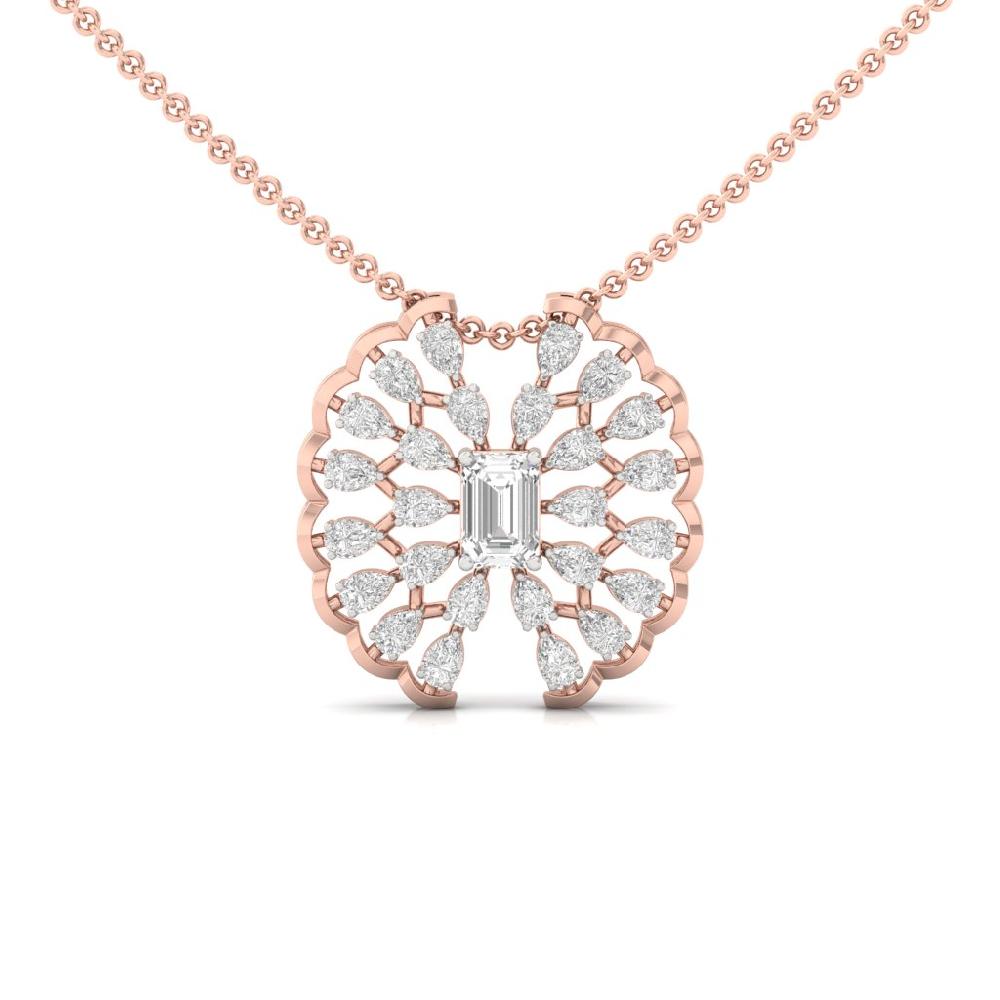 Pear Halo Designer Pendant with Lab Grown Diamonds