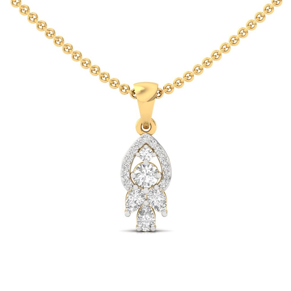 Petite Drop Pendant with Pear Cut Lab Grown Diamond