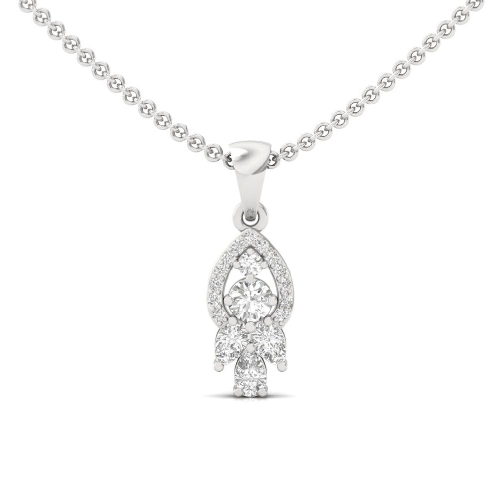 Petite Drop Pendant with Pear Cut Lab Grown Diamond