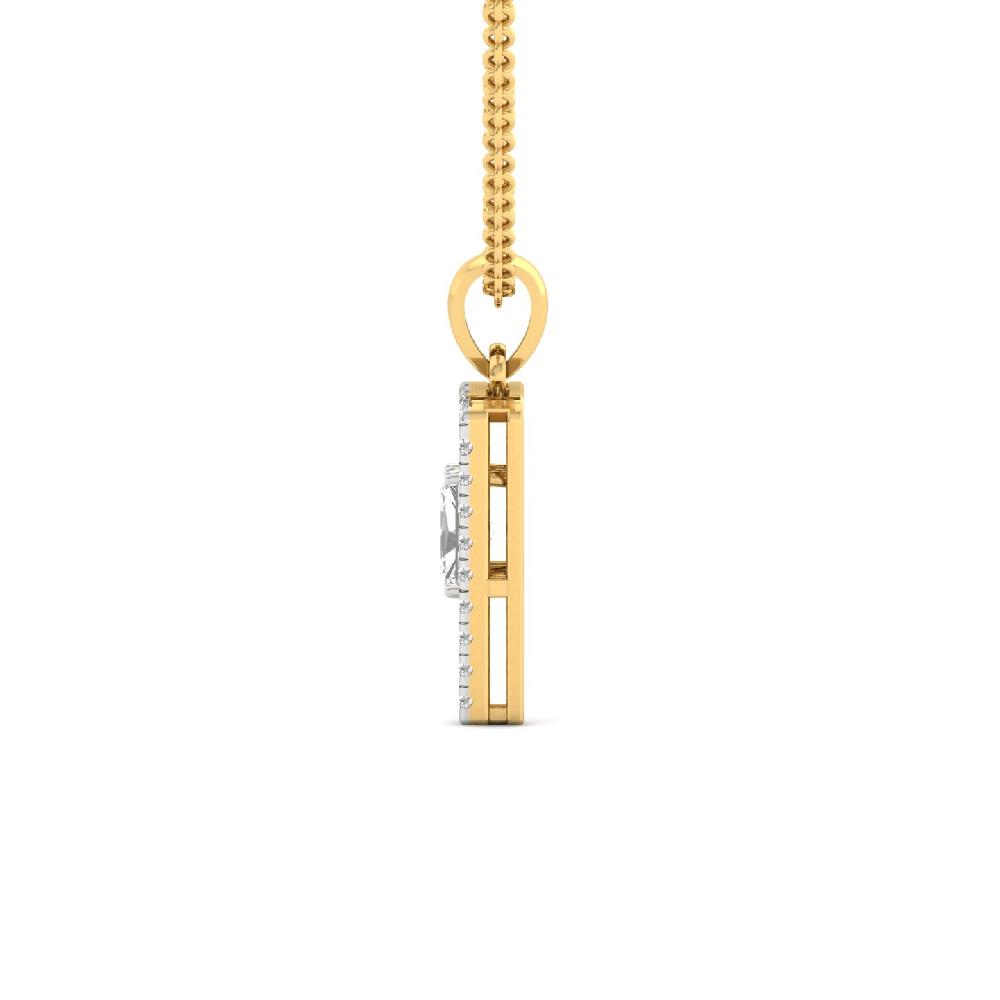 Geometric Radiant Cut Lab Grown Diamond Pendant