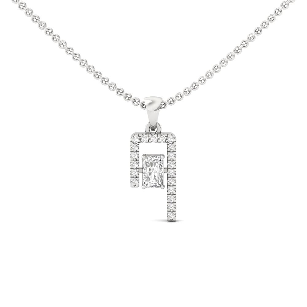 Geometric Radiant Cut Lab Grown Diamond Pendant