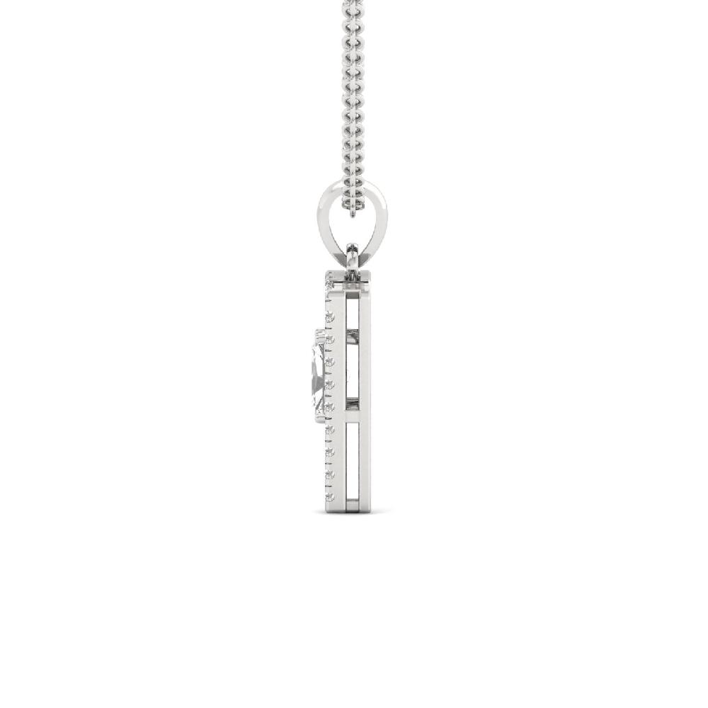 Geometric Radiant Cut Lab Grown Diamond Pendant