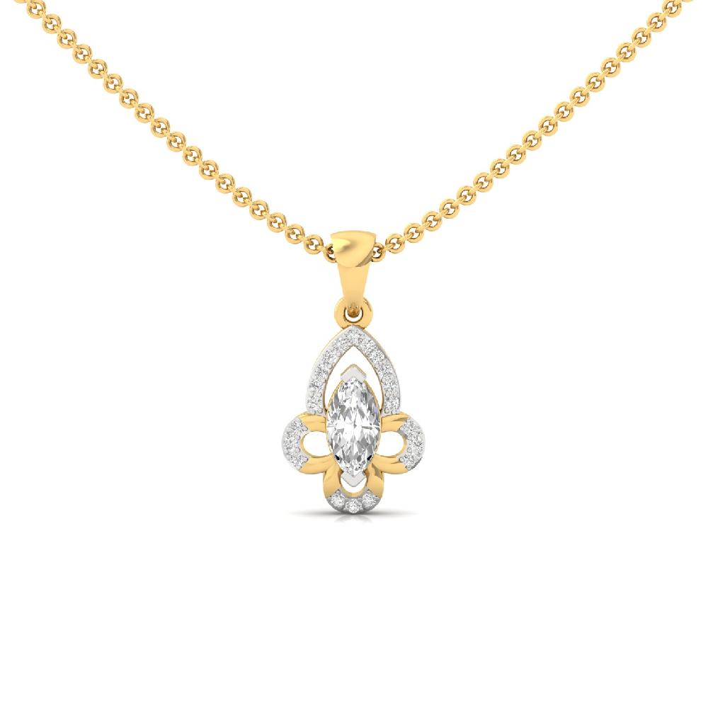 Vintage Elegance Marquise Lab Grown Diamond Pendant