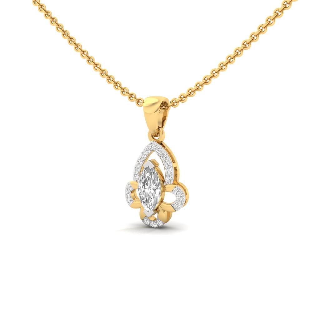 Vintage Elegance Marquise Lab Grown Diamond Pendant