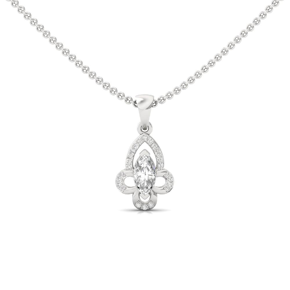 Vintage Elegance Marquise Lab Grown Diamond Pendant