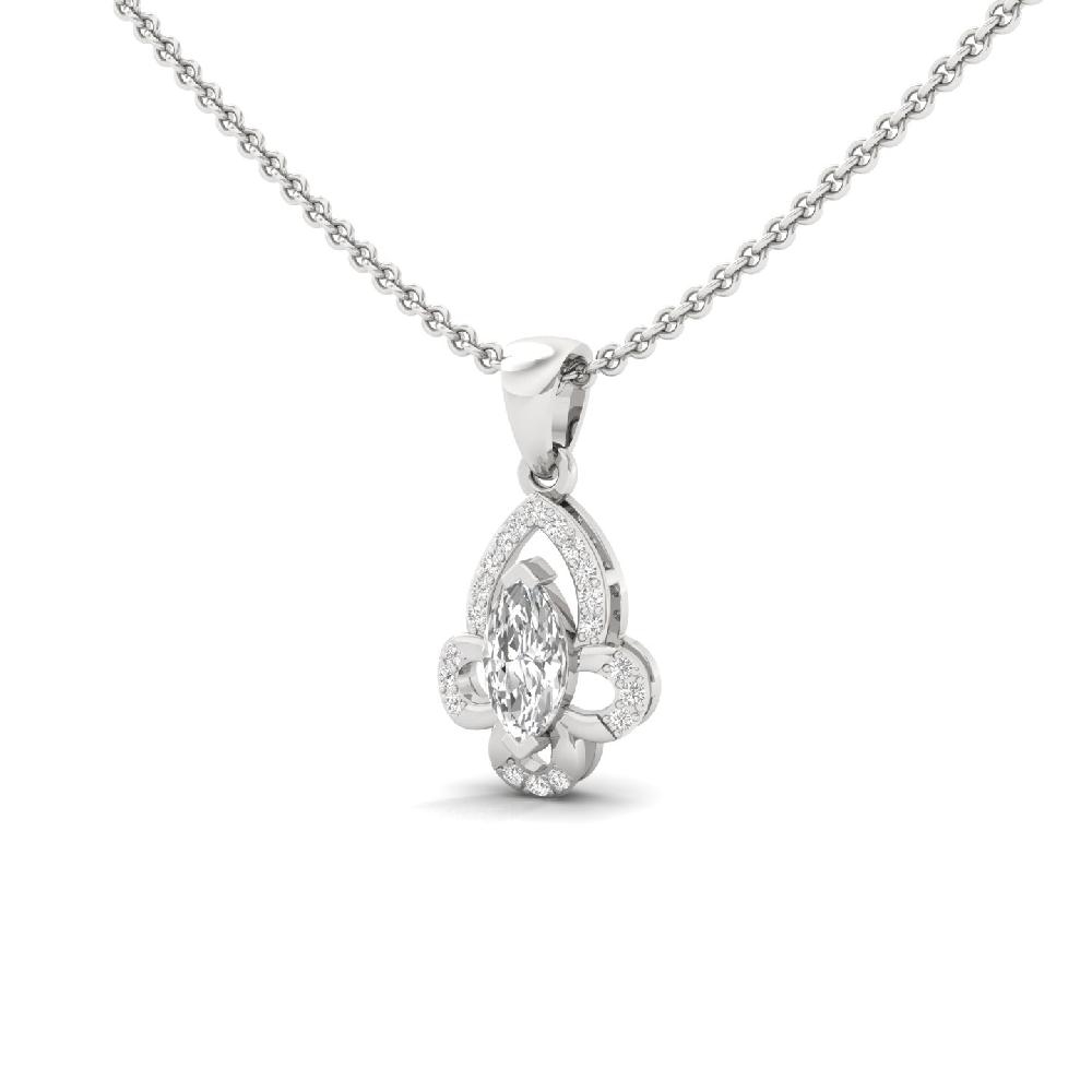 Vintage Elegance Marquise Lab Grown Diamond Pendant