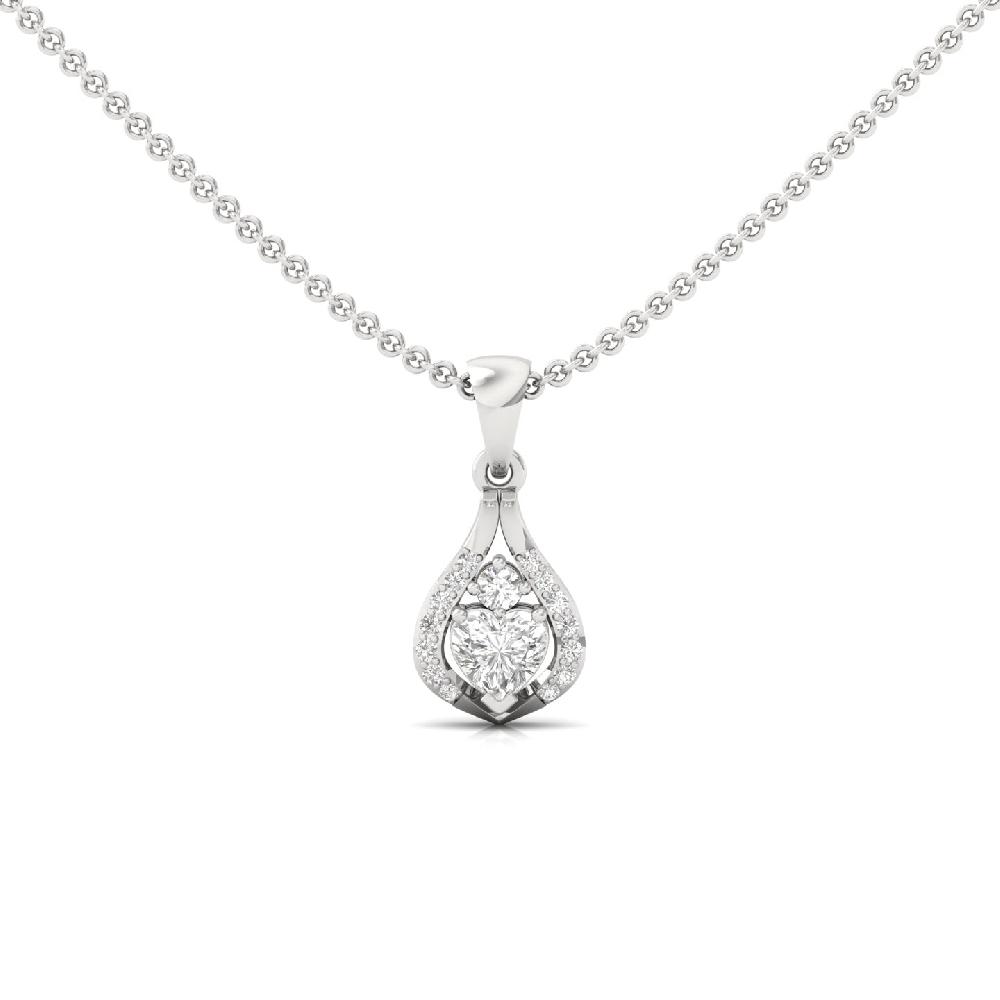 Heart Cut CVD Diamond Pendant