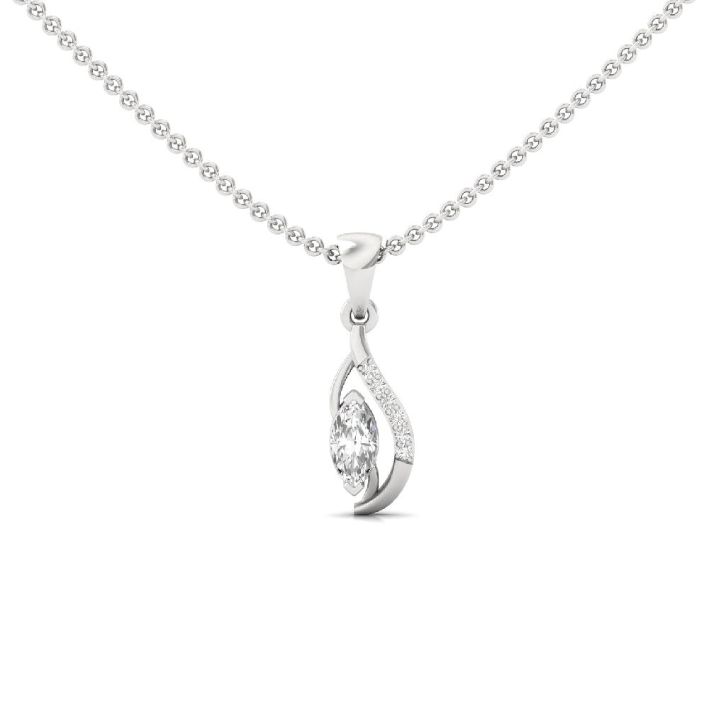 Elegant Marquise Cut Lab Grown Diamond Pendant