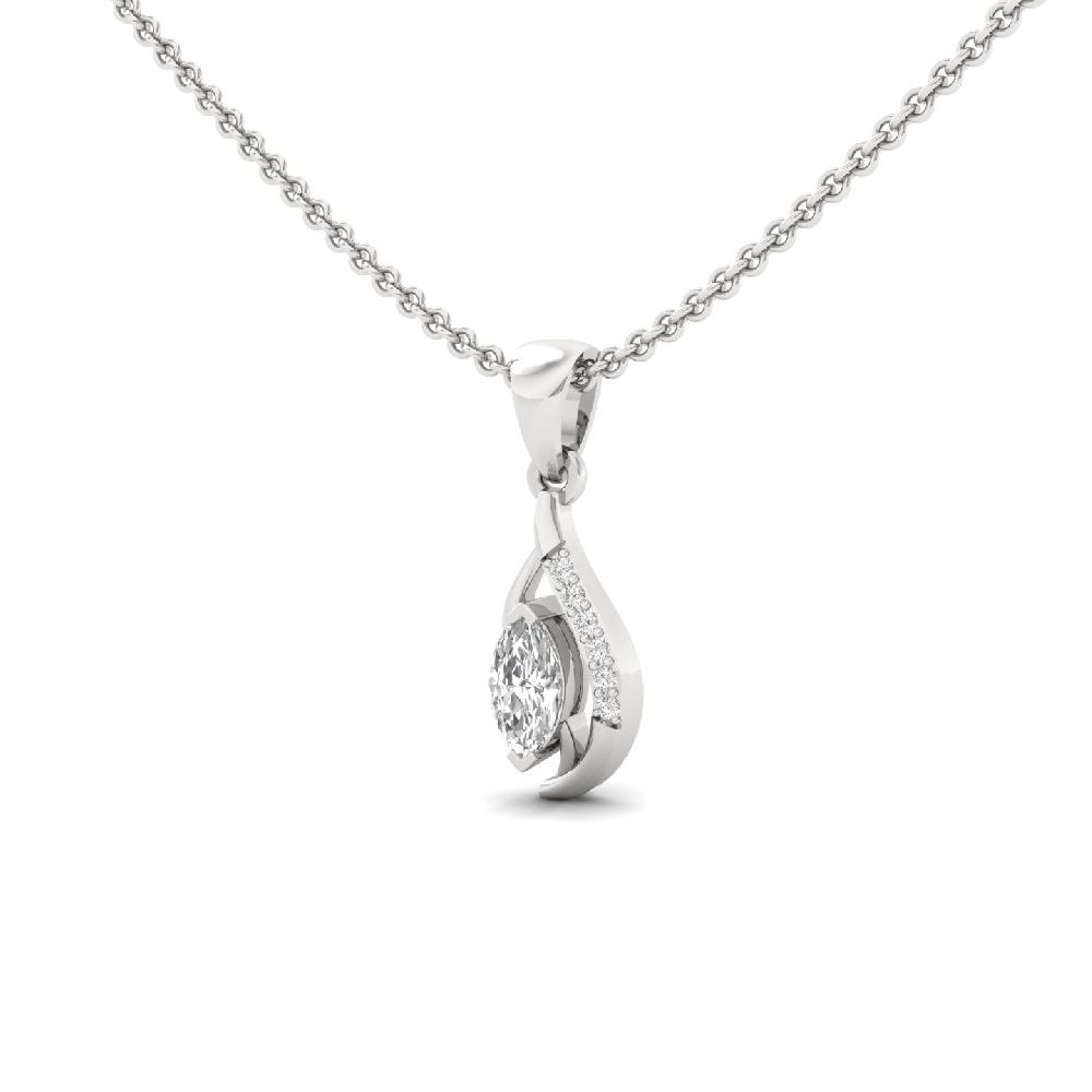 Elegant Marquise Cut Lab Grown Diamond Pendant