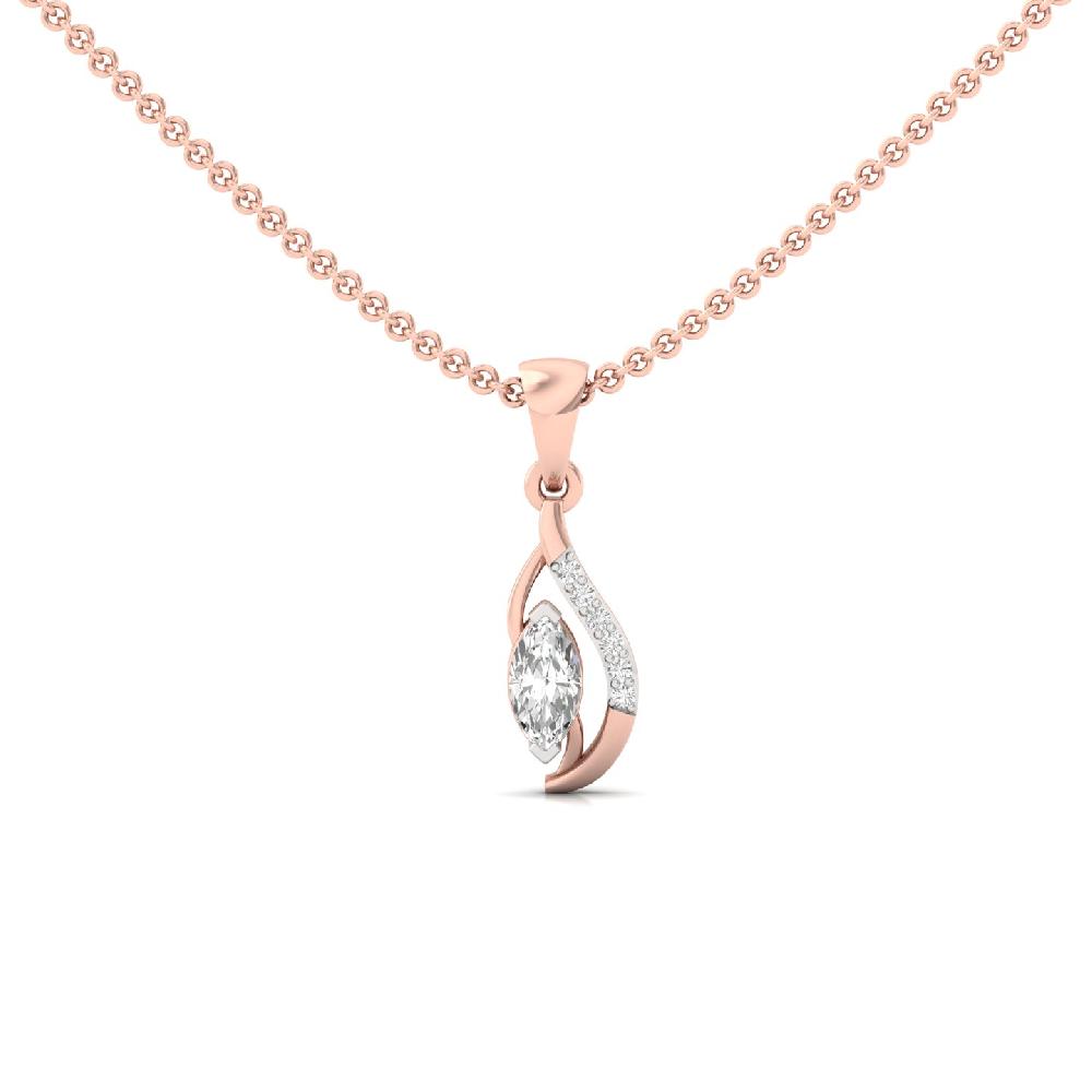 Elegant Marquise Cut Lab Grown Diamond Pendant