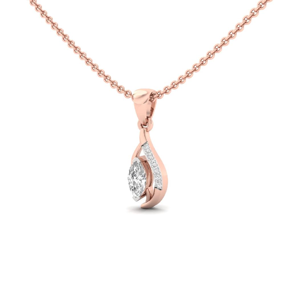 Elegant Marquise Cut Lab Grown Diamond Pendant