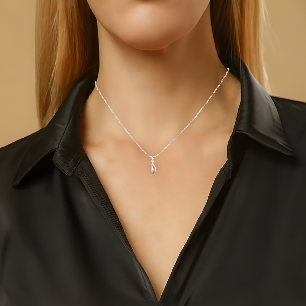 Elegant Marquise Cut Lab Grown Diamond Pendant